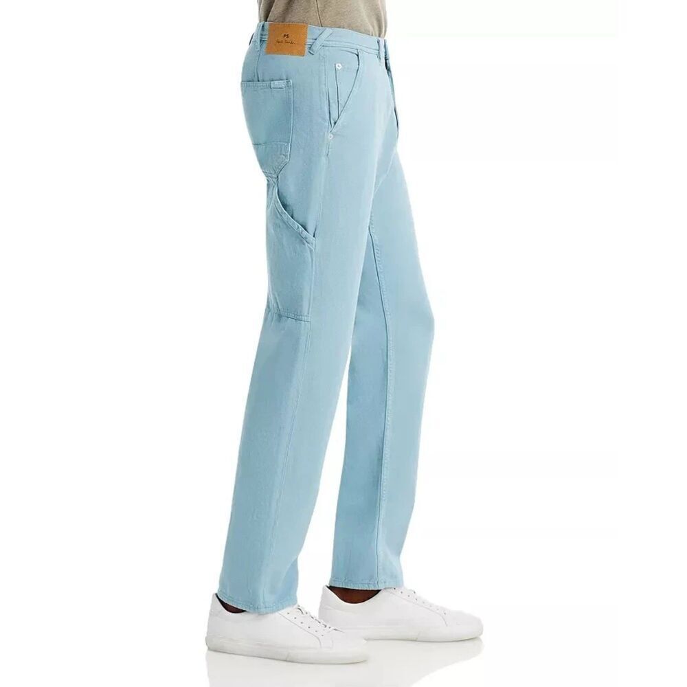 PAUL SMITH Jeans Mens Size 32 Blue Straight Leg Carpenter Regular Fit Pants $225